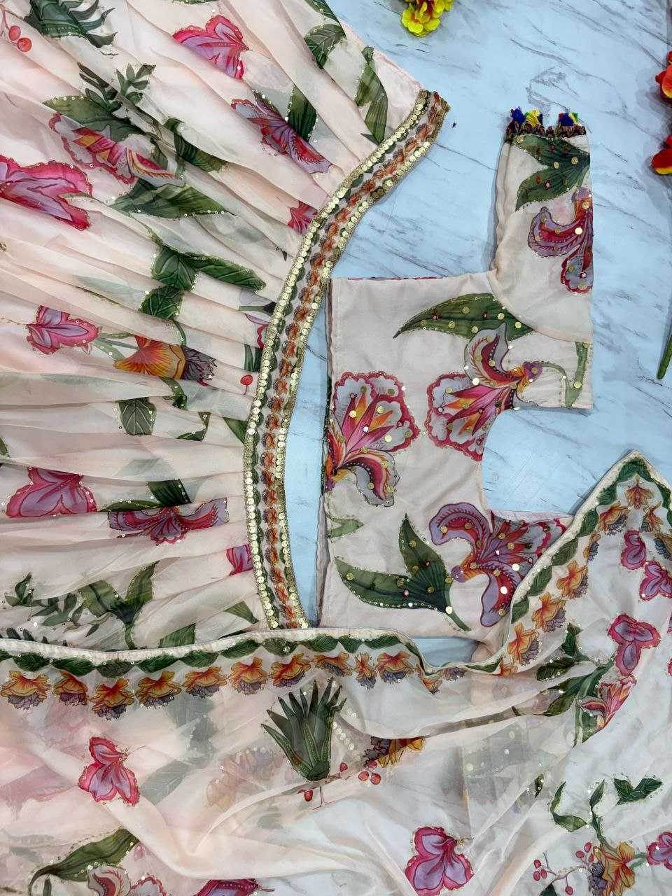 Silk Wedding Printed Lehenga - MYLUXURY LANE ENTERPRISE